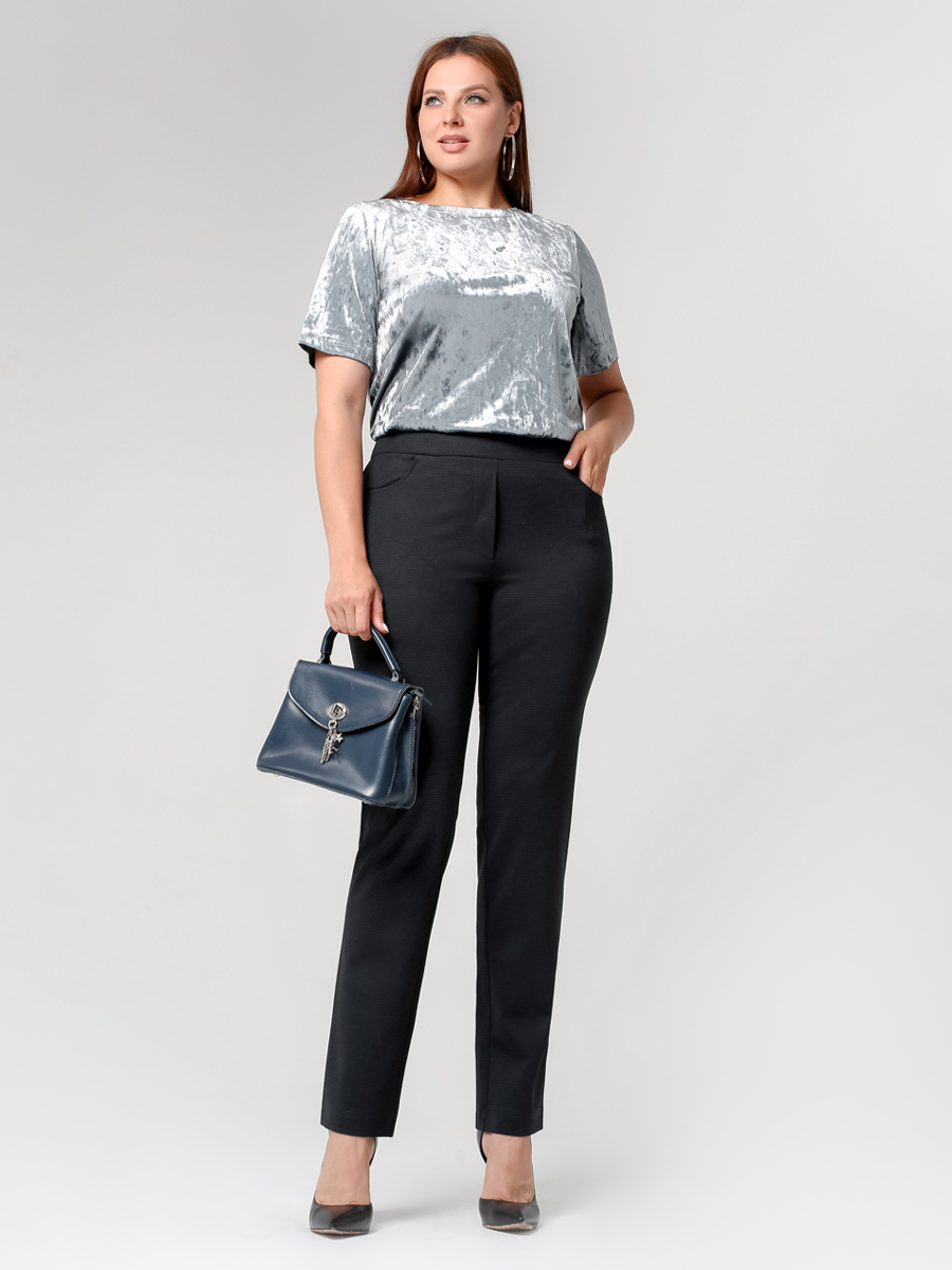 картинка Брюки 8048 синий(клетка) от магазина Larouge.by