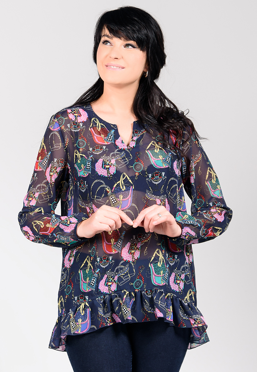 картинка Блузка 60369 синий от магазина Larouge.by