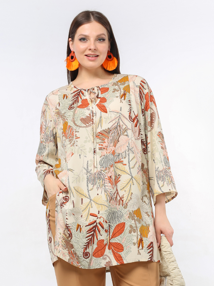картинка Туника 9069 беж набивной от магазина Larouge.by