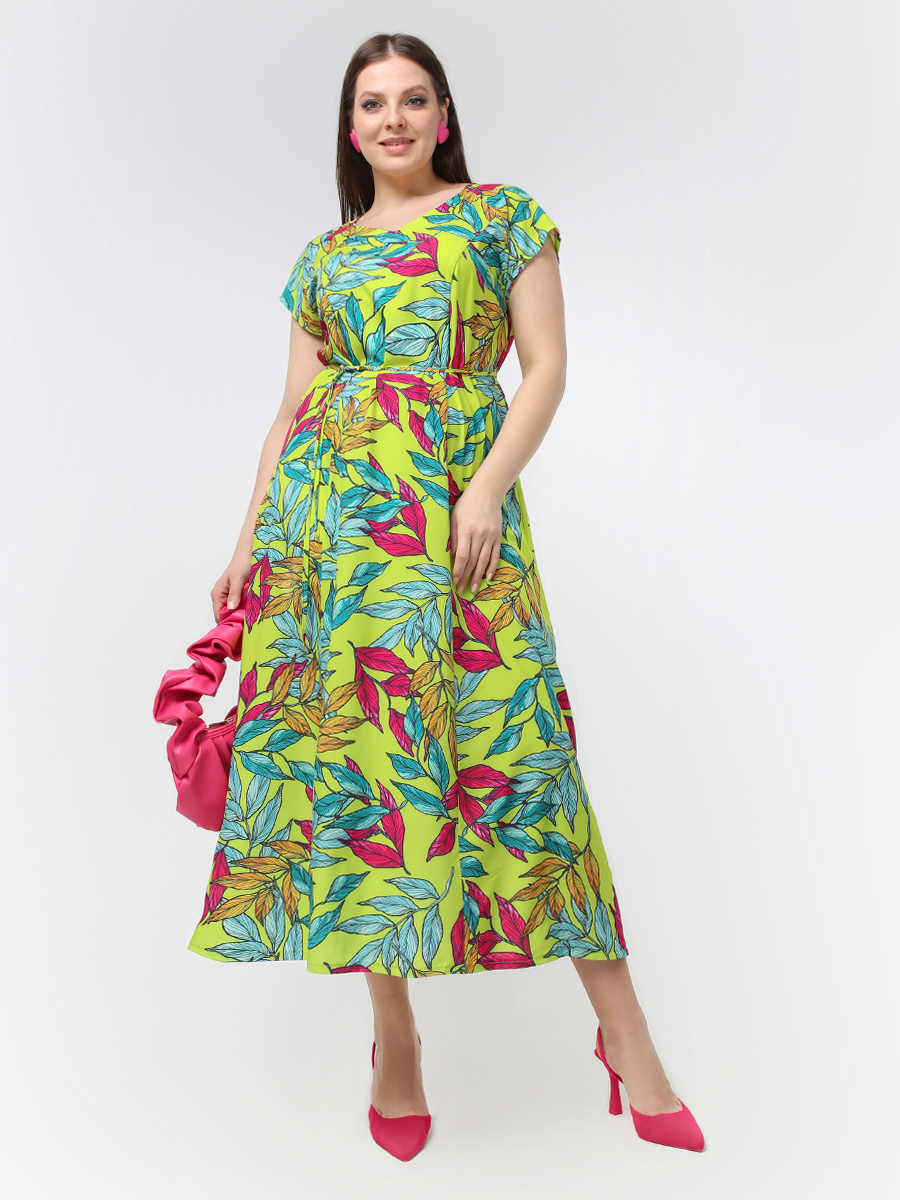 картинка Платье 54265 лайм(цветы) от магазина Larouge.by