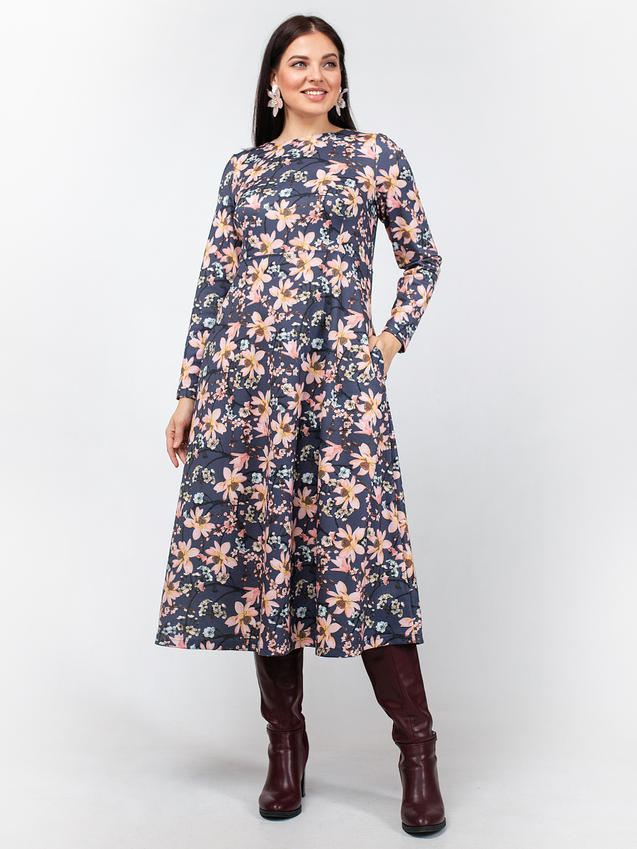 картинка Платье 5341 графит (цветы) от магазина Larouge.by