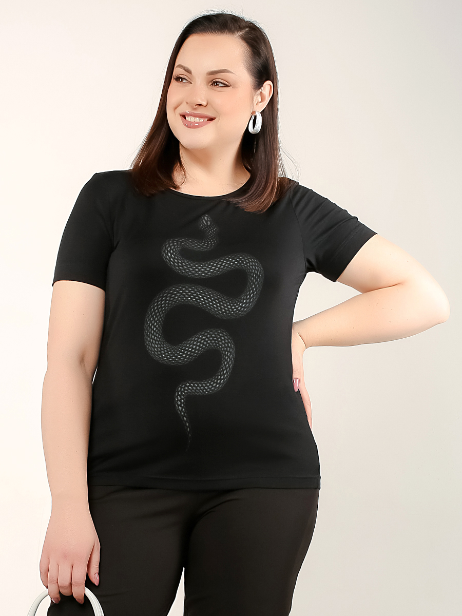 картинка Джемпер 3208 черный(змея) от магазина Larouge.by