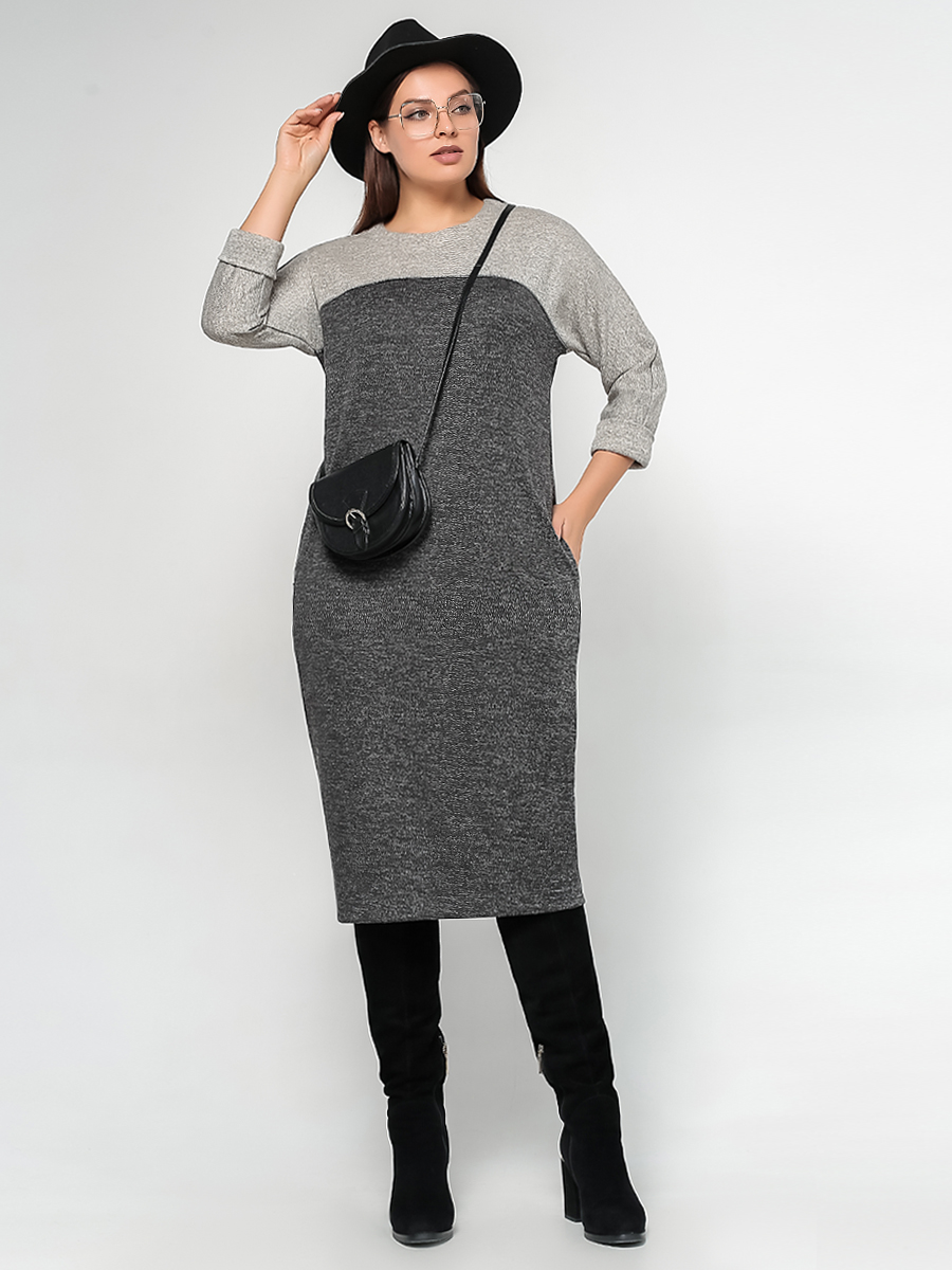 картинка Платье 5369 серо-бежевый  от магазина Larouge.by