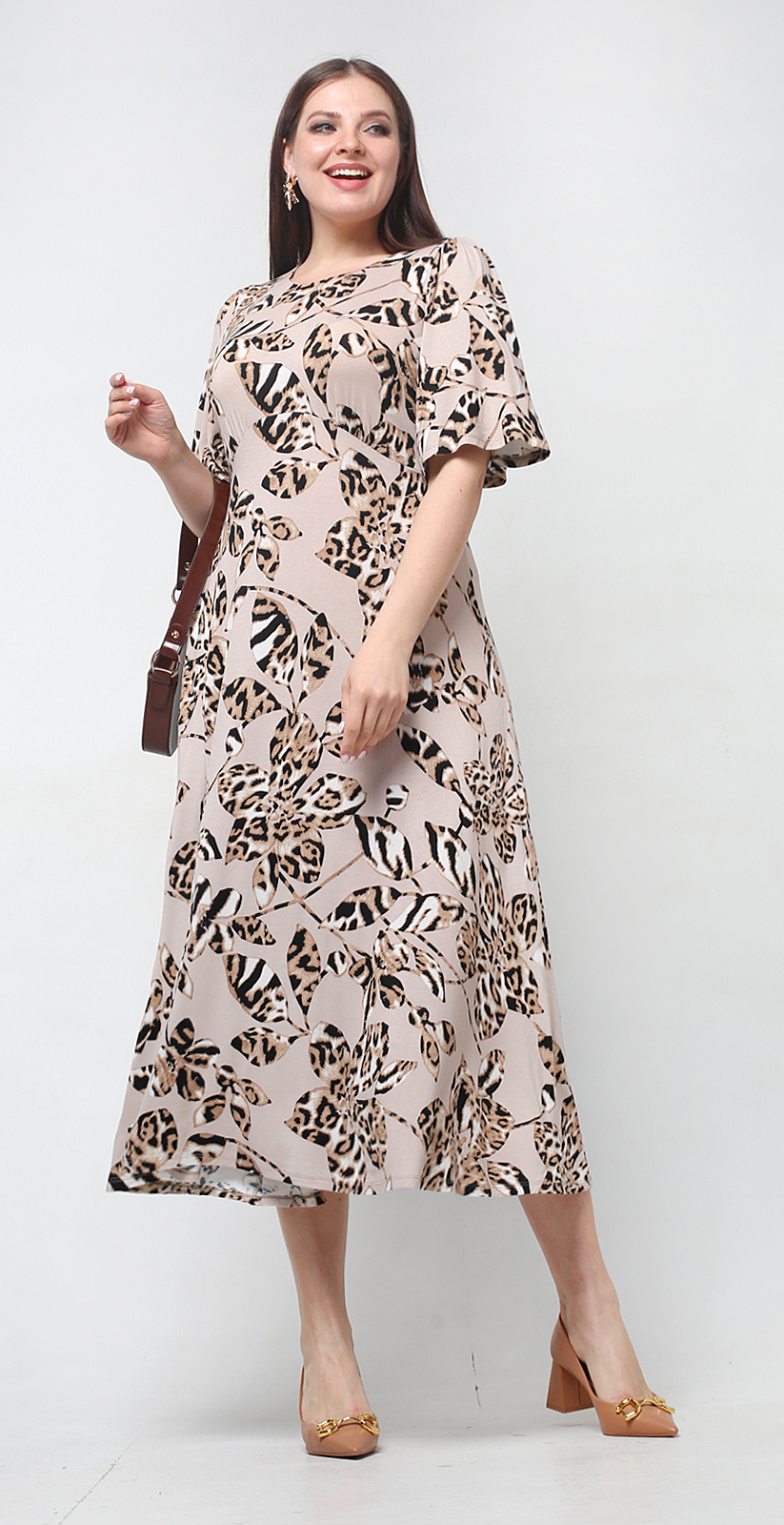 картинка Платье 5420 латте(цветы) от магазина Larouge.by