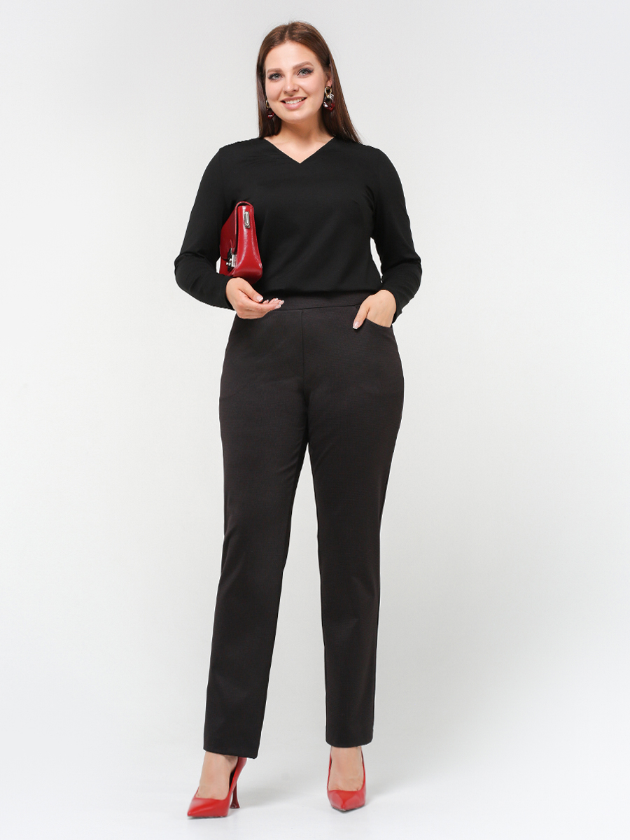 картинка Брюки 8048 бордо(клетка) от магазина Larouge.by