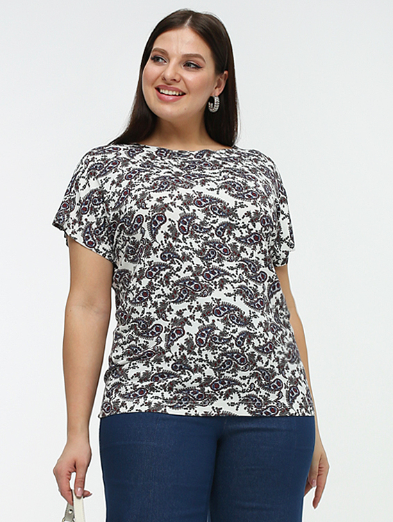 картинка Джемпер 3354 белый набивной от магазина Larouge.by