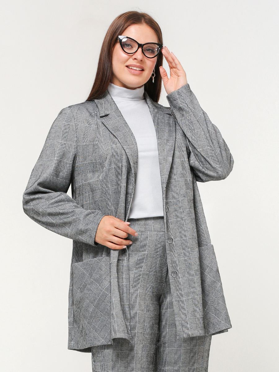 картинка Жакет 33065 серый(клетка) от магазина Larouge.by
