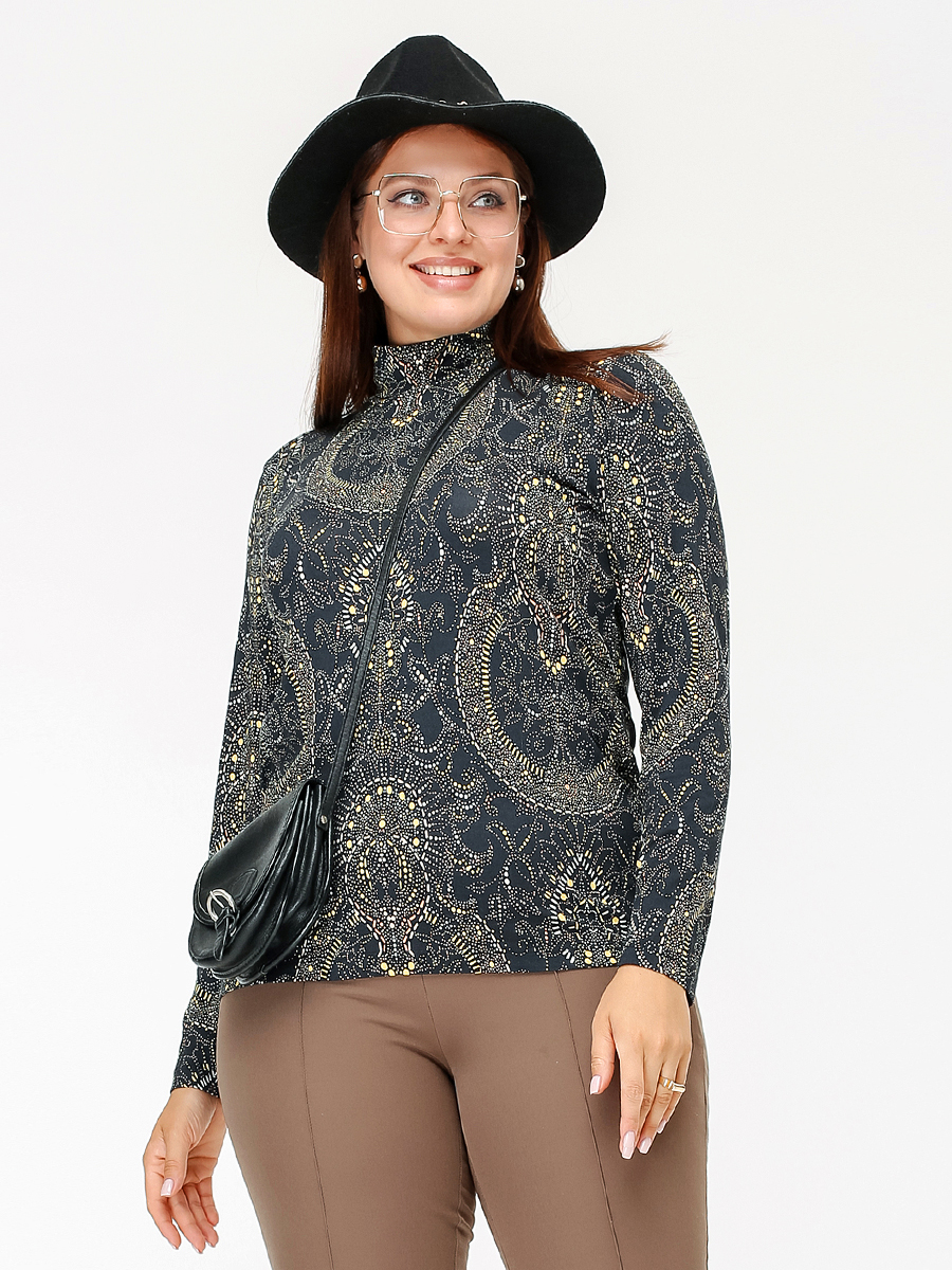 картинка Джемпер 3896 черный набивной от магазина Larouge.by