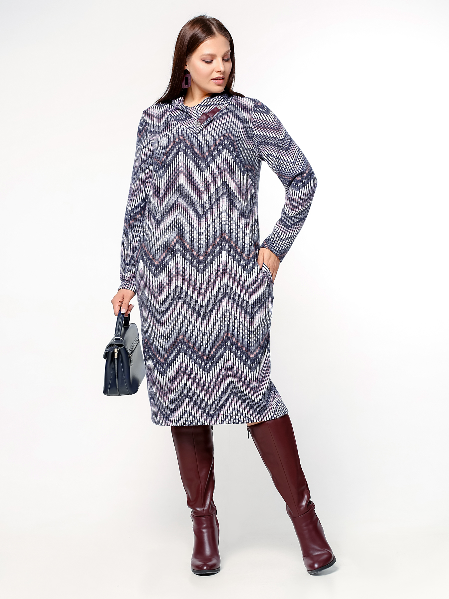 картинка Платье 5412 зигзаг(бордо) от магазина Larouge.by