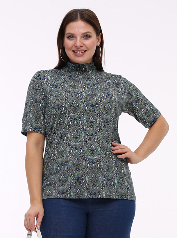 картинка Джемпер 3348 зелёный набивной от магазина Larouge.by