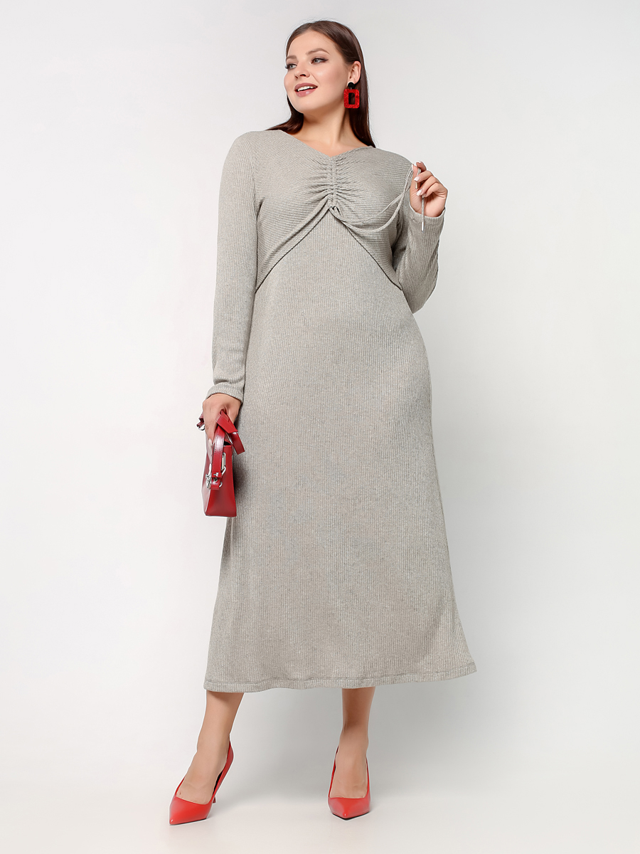 картинка Платье 5410 серо-бежевый от магазина Larouge.by