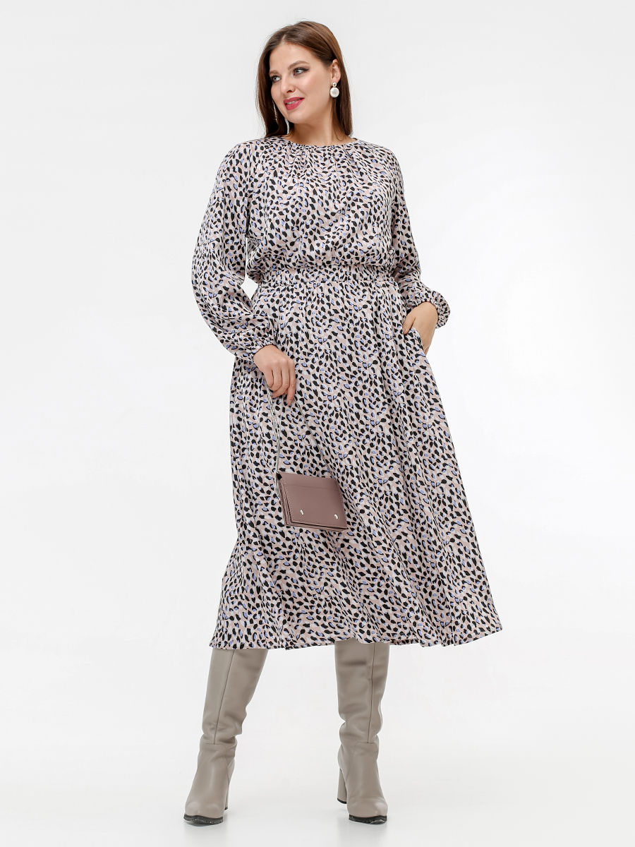 картинка Платье 5446 розовый набивной от магазина Larouge.by