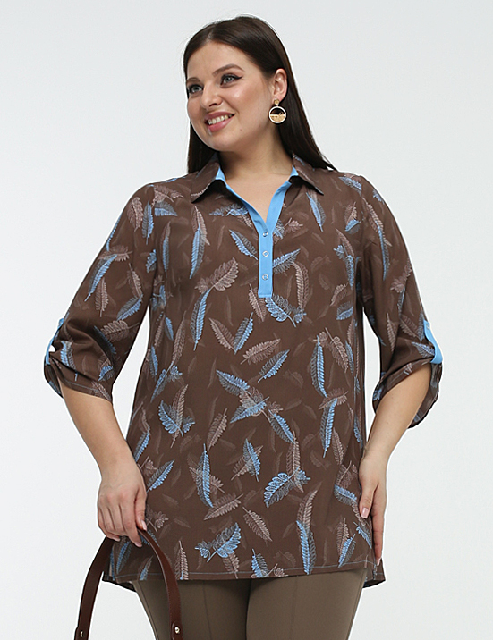 картинка Блузка 62836 какао(голубой) от магазина Larouge.by