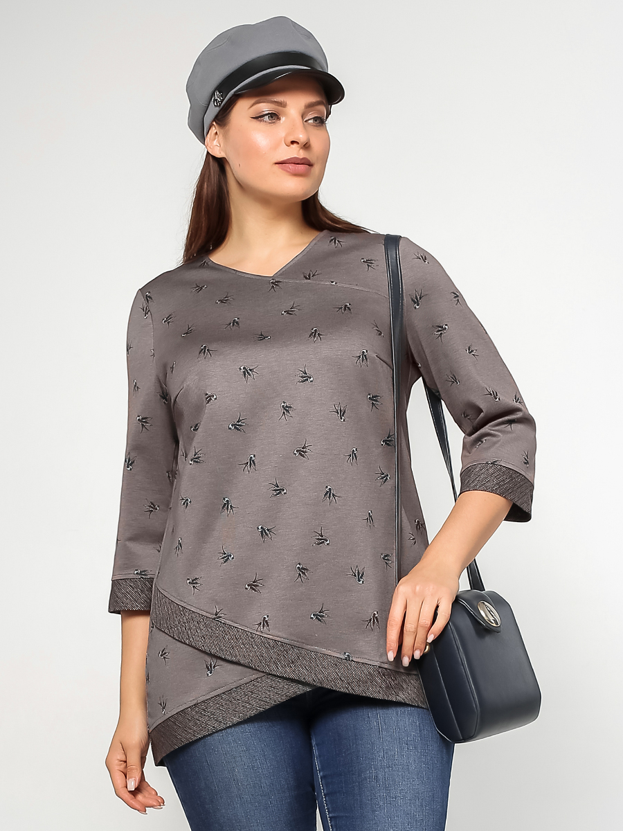 картинка Джемпер 3196 капучино(птички) от магазина Larouge.by