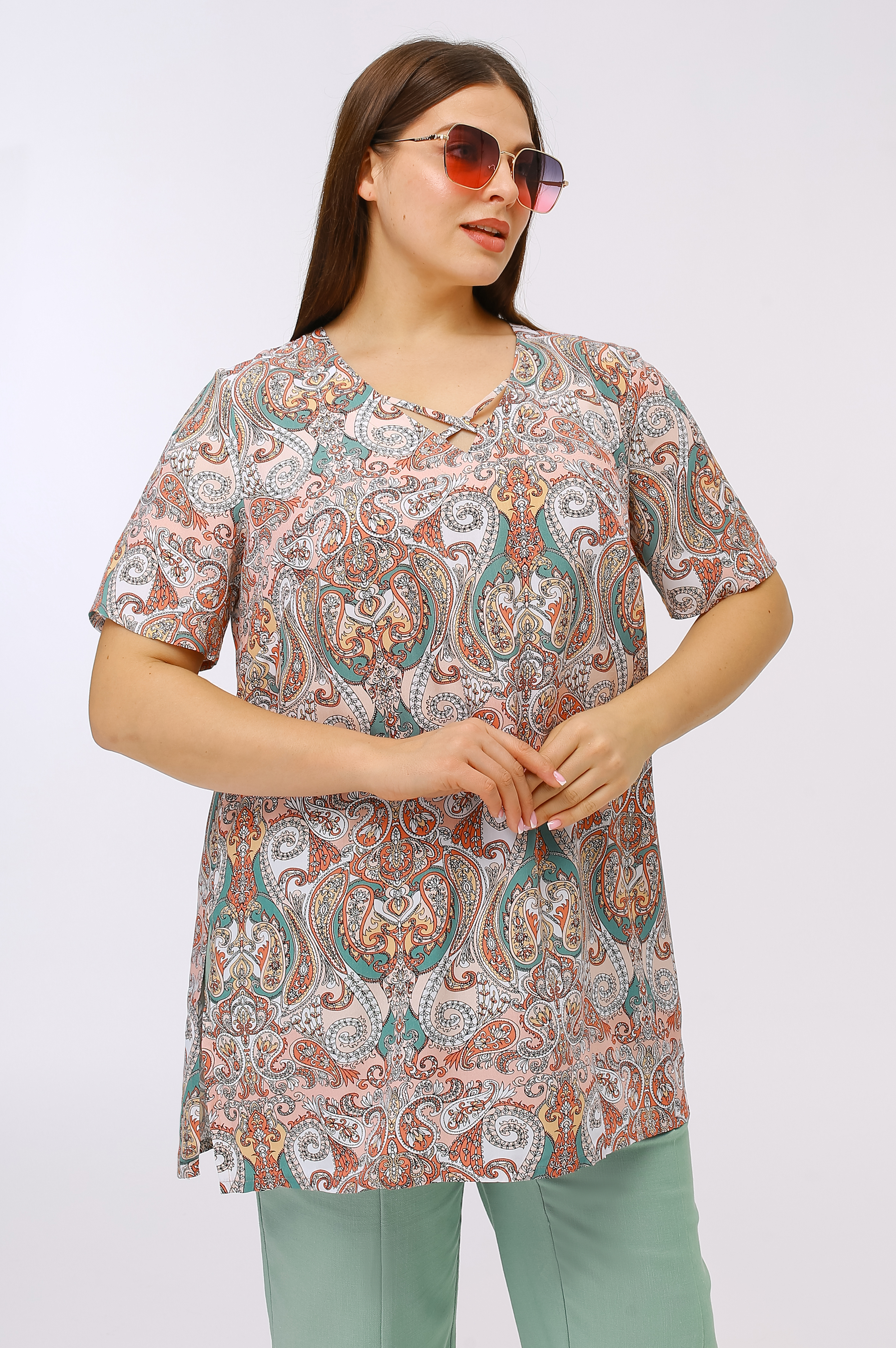 картинка Блузка 6310 розовый(огурцы) от магазина Larouge.by