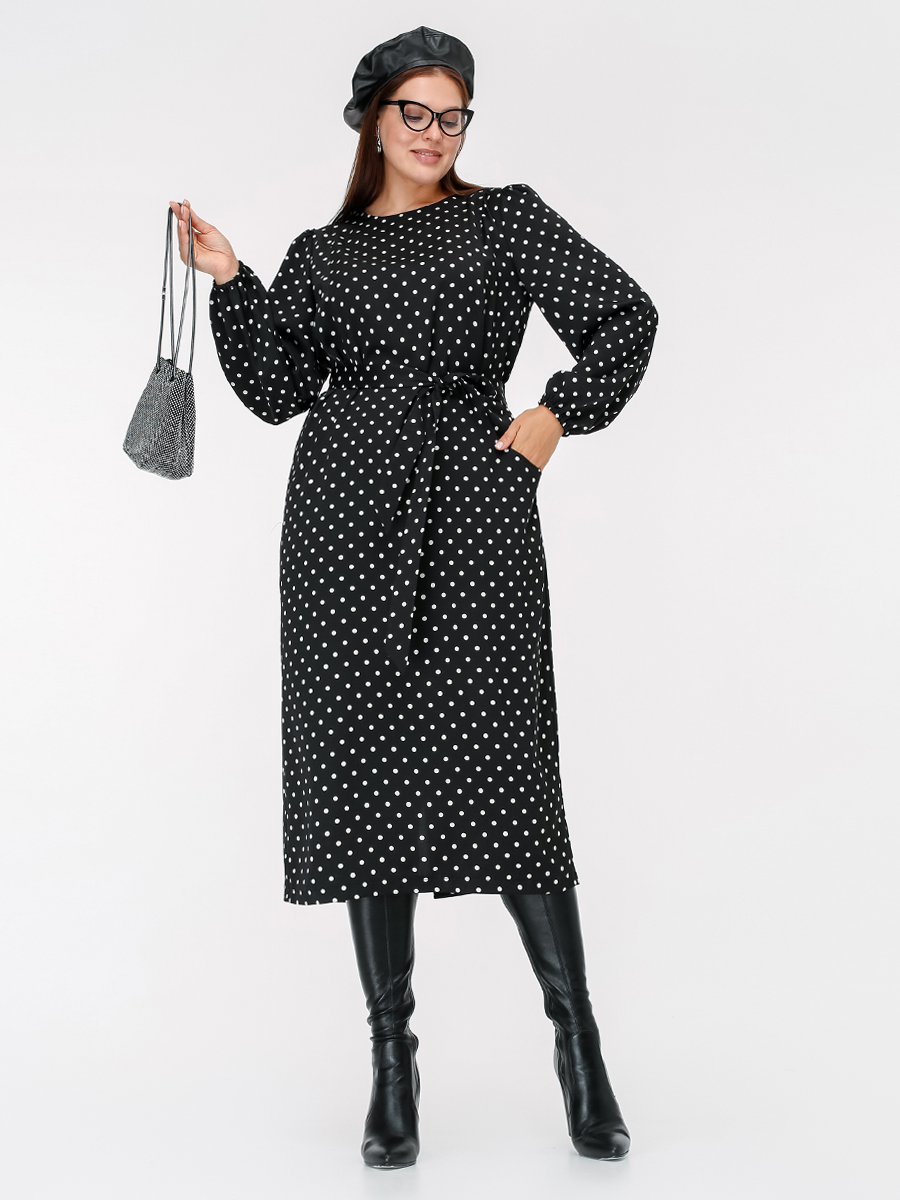 картинка Платье 5441черный(горошек) от магазина Larouge.by