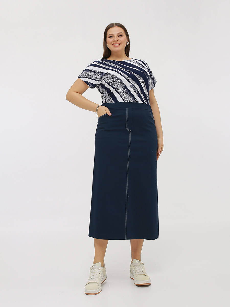 картинка Юбка 7071 темно-синий от магазина Larouge.by