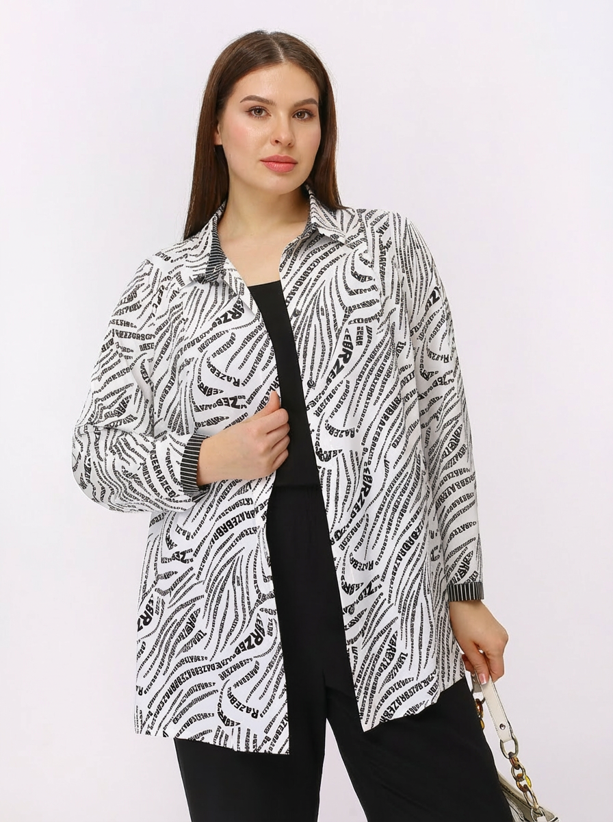 картинка Блузка 62676 белый(зебра) от магазина Larouge.by