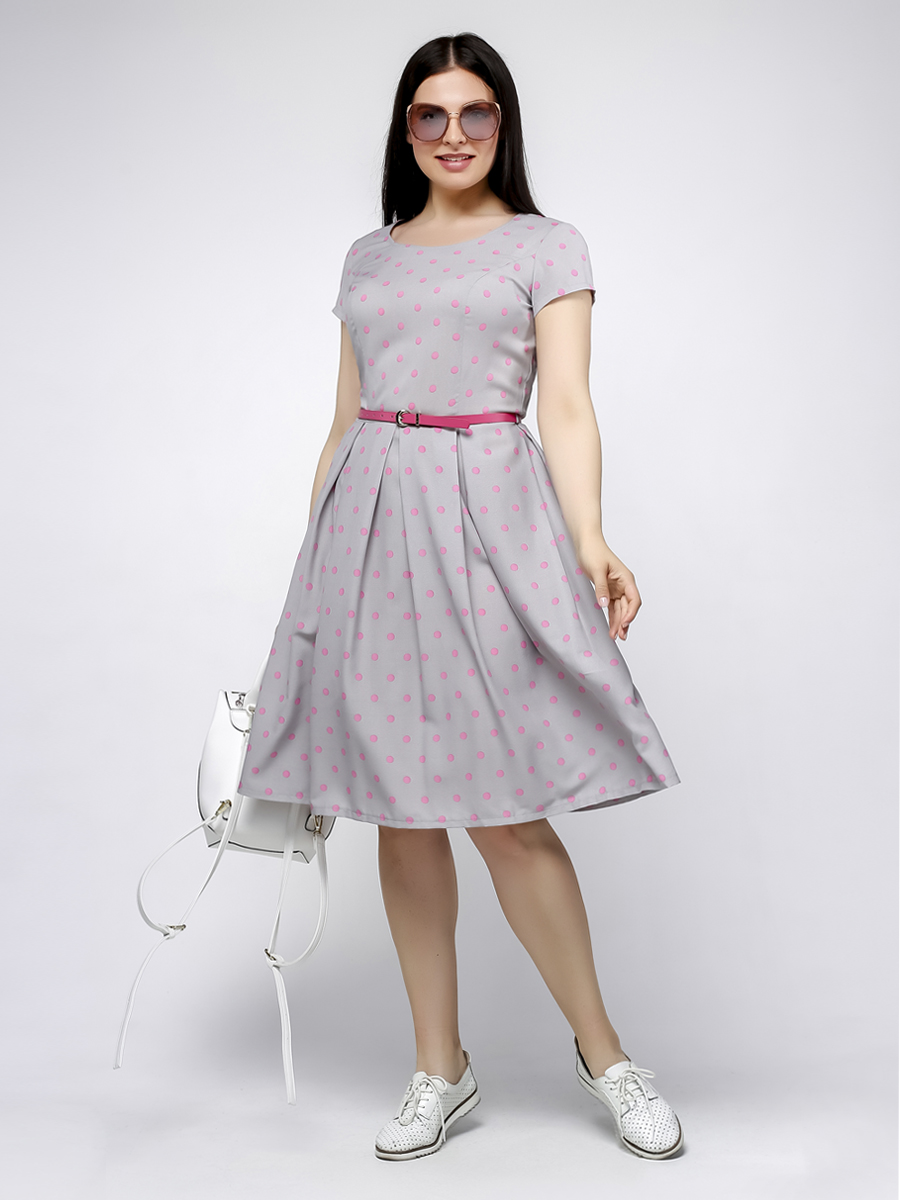 картинка Платье 51170 серый (горошек) от магазина Larouge.by