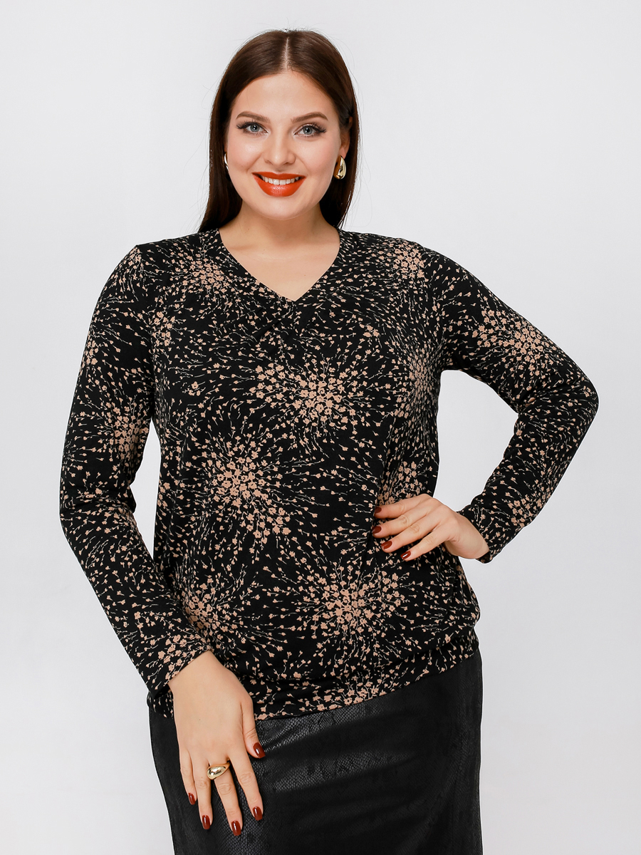 картинка Джемпер 3379 чёрный набивной от магазина Larouge.by