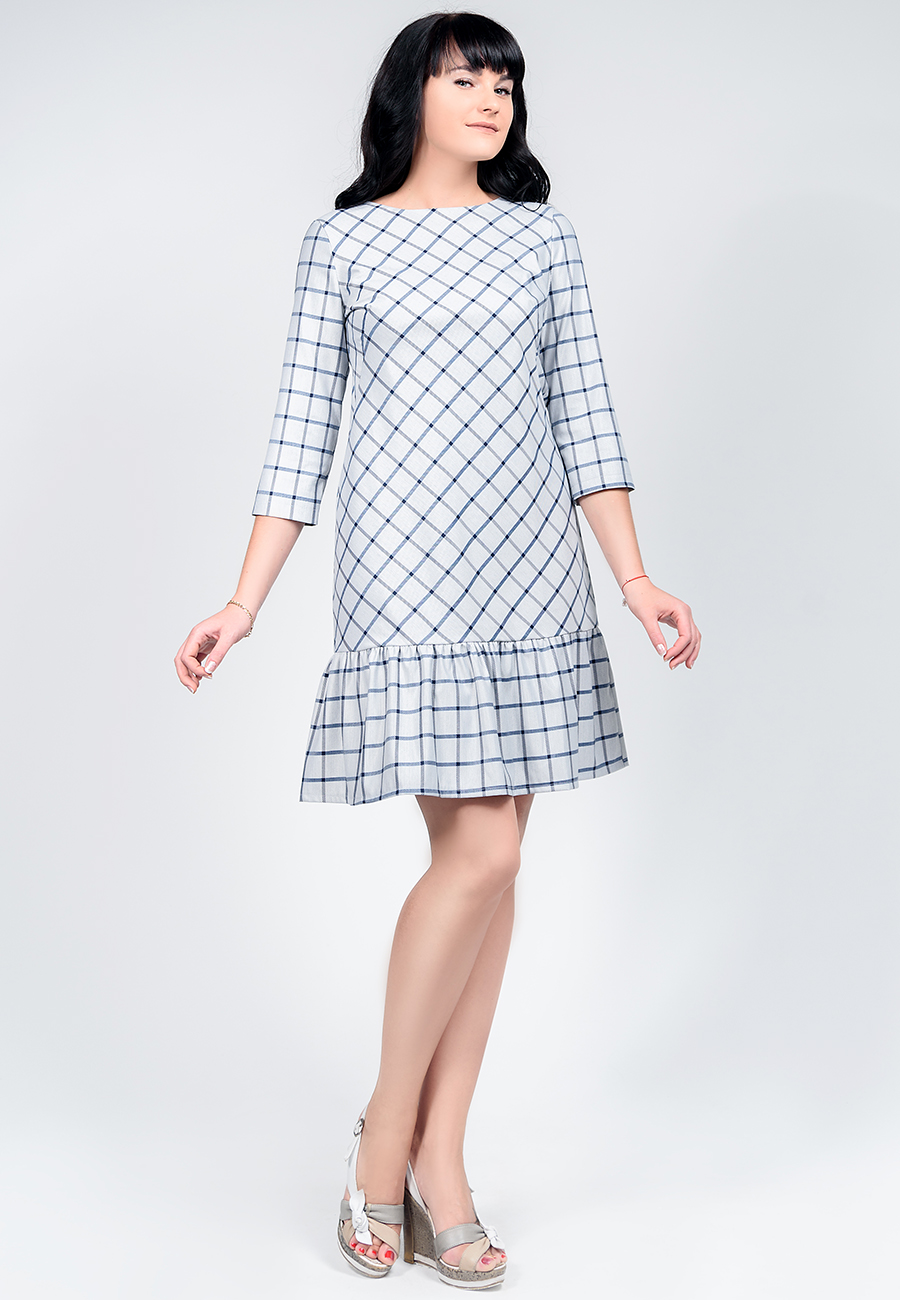 картинка Платье 51339 синий (клетка) от магазина Larouge.by