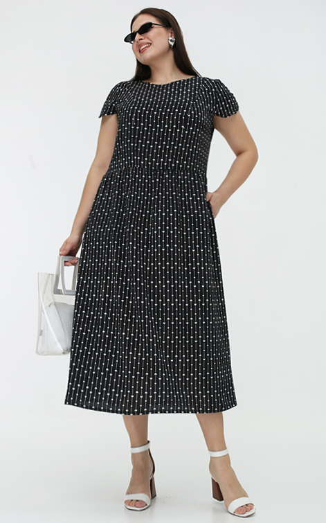 картинка Платье 5460 чёрный (сердечки) от магазина Larouge.by