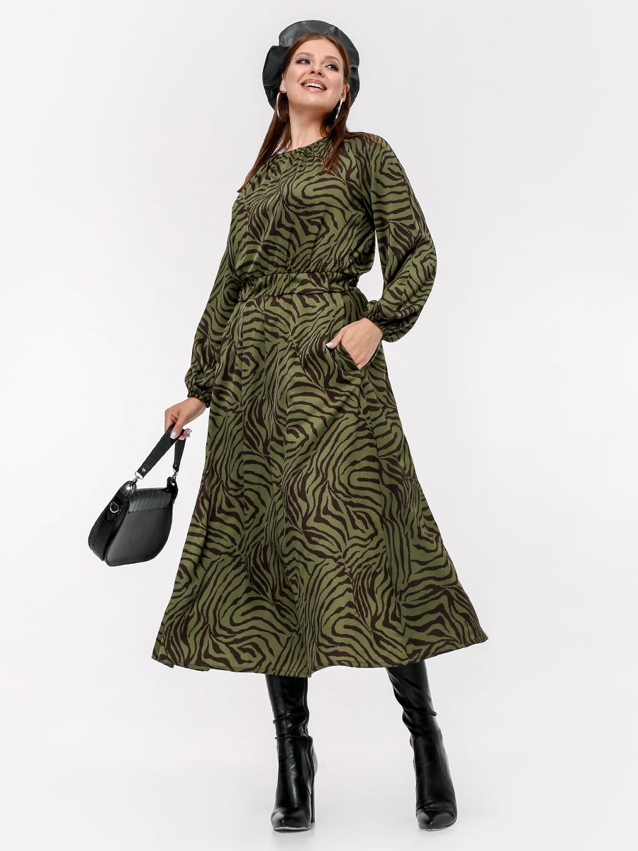 картинка Платье 5446 зелёный(зебра) от магазина Larouge.by