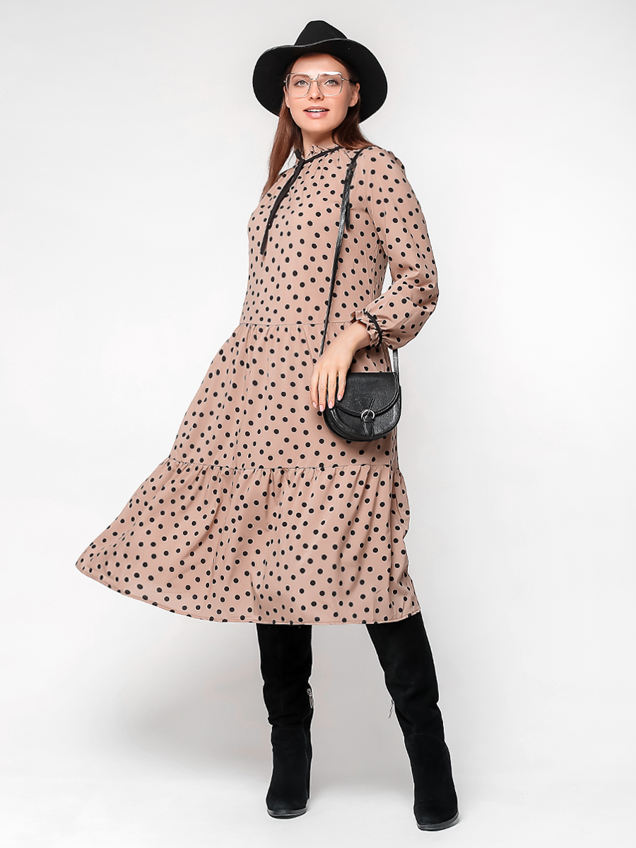картинка Платье 5365 капучино(горошек) от магазина Larouge.by
