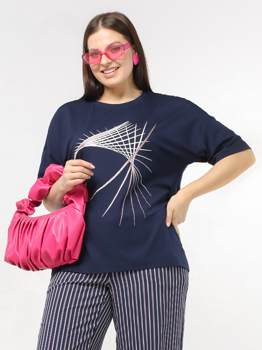 картинка Джемпер 3267 синий(абстракция) от магазина Larouge.by