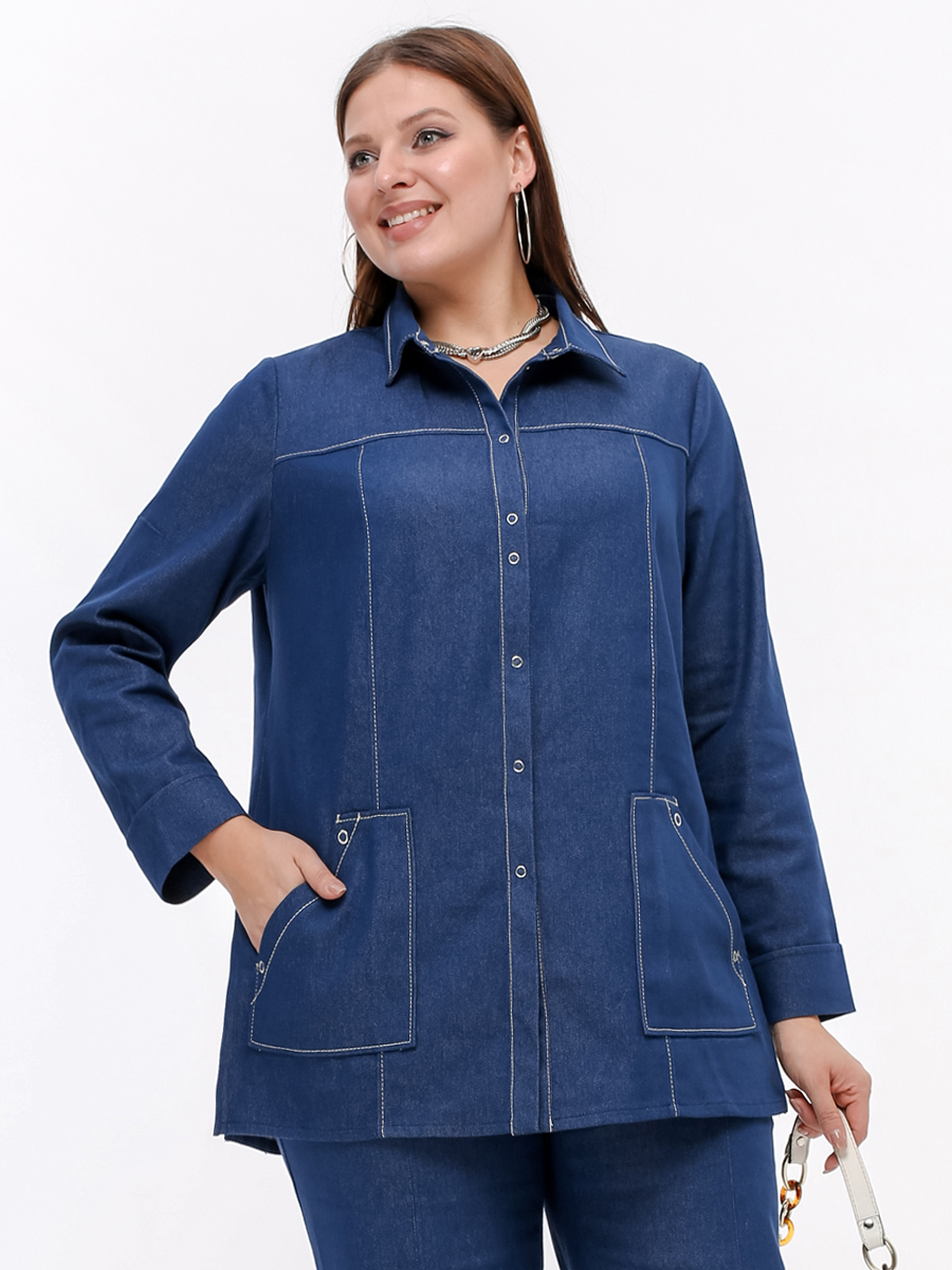 картинка Жакет 3333 синий джинс от магазина Larouge.by