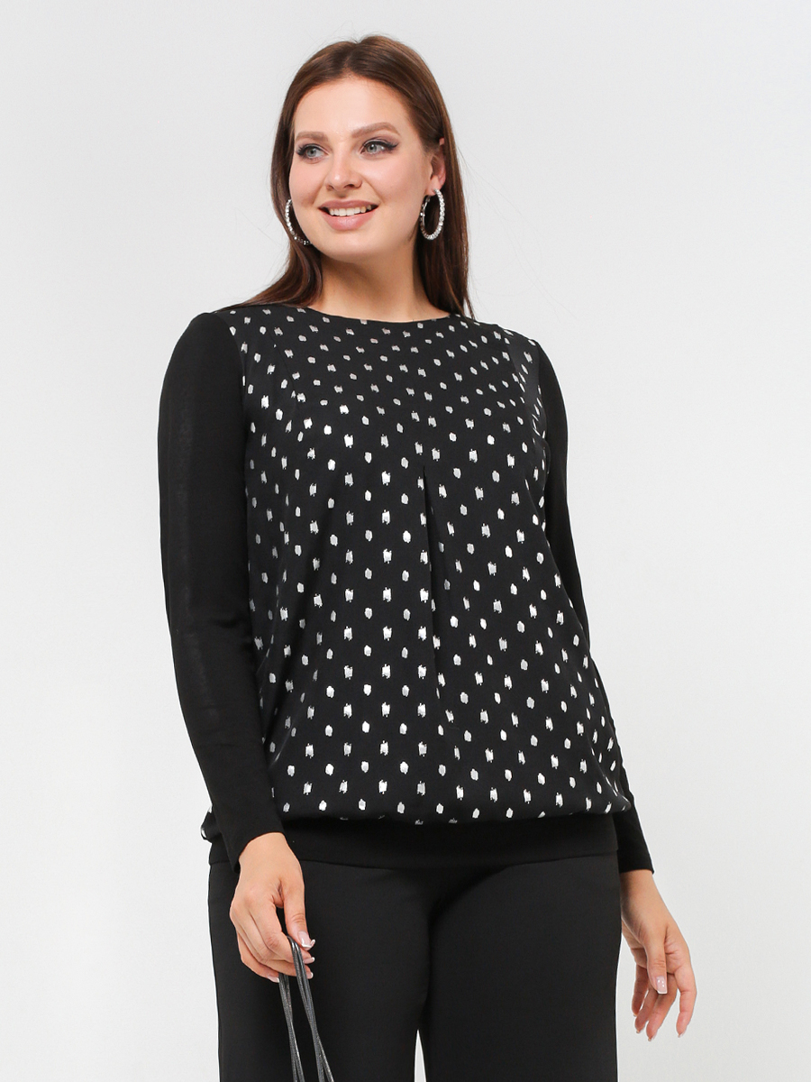 картинка Джемпер 3296 черный (серебро) от магазина Larouge.by