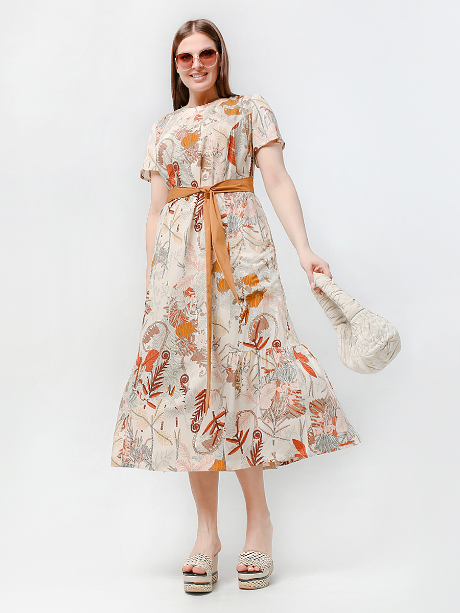 картинка Платье 5427 беж набивной от магазина Larouge.by