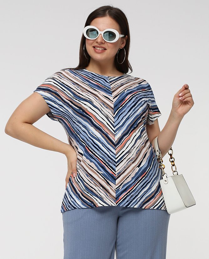 картинка Джемпер 3324 голубой(полоска) от магазина Larouge.by