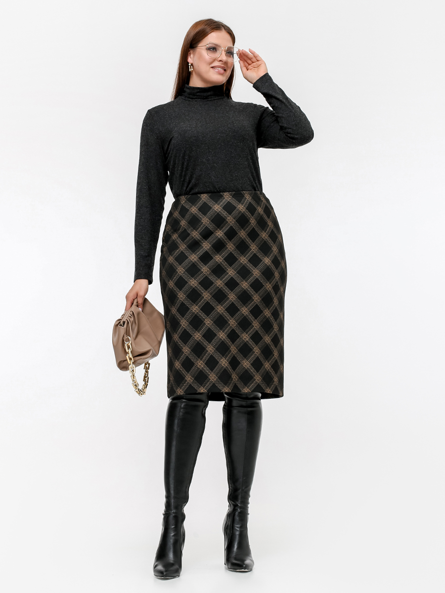 картинка Юбка 7061 чёрный(клетка) от магазина Larouge.by