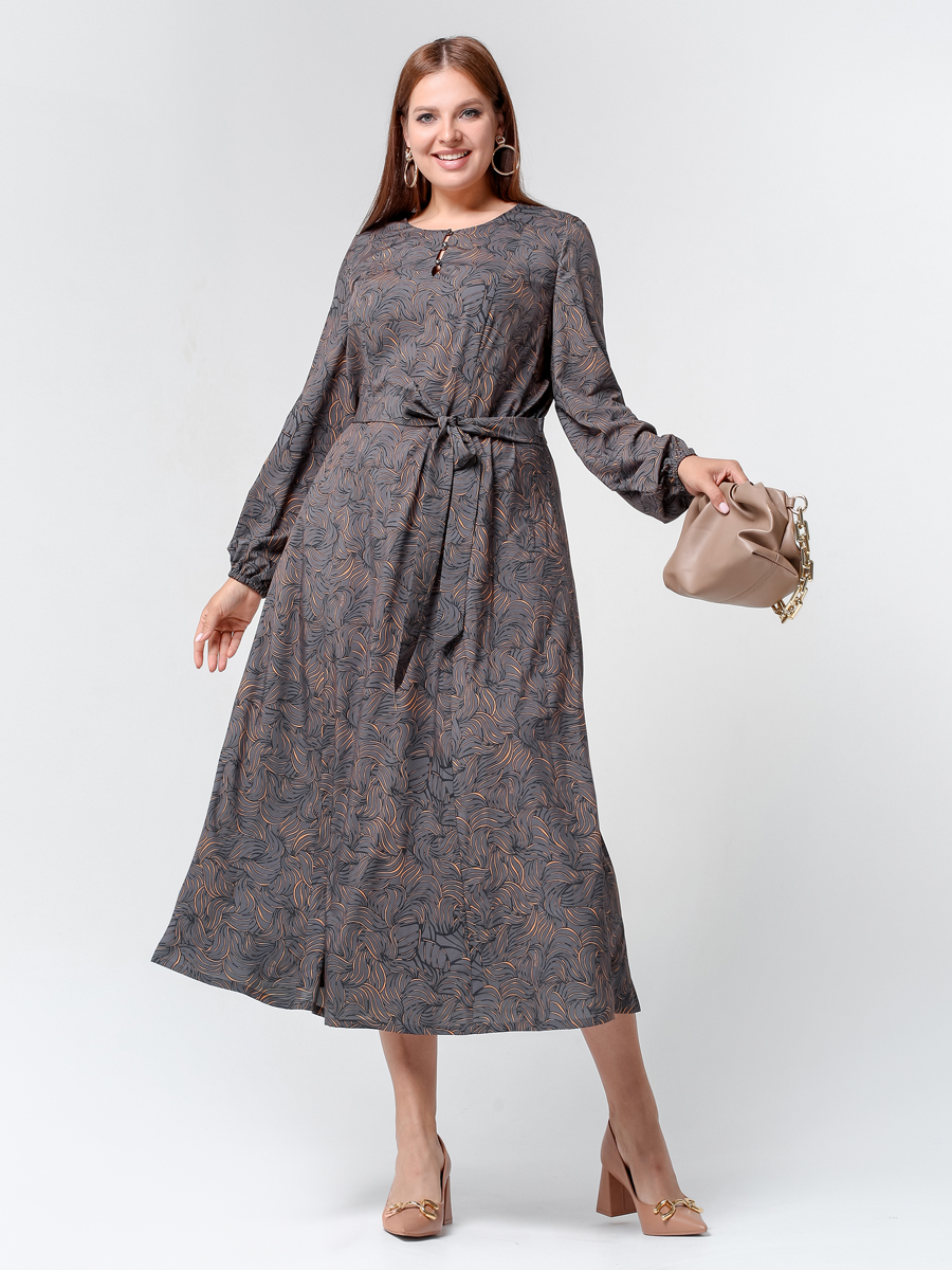 картинка Платье 5418 графит набивной от магазина Larouge.by