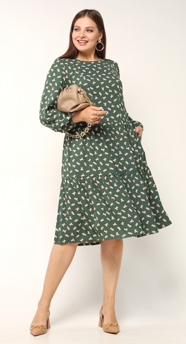 картинка Платье 5414 зелёный (мишки) от магазина Larouge.by