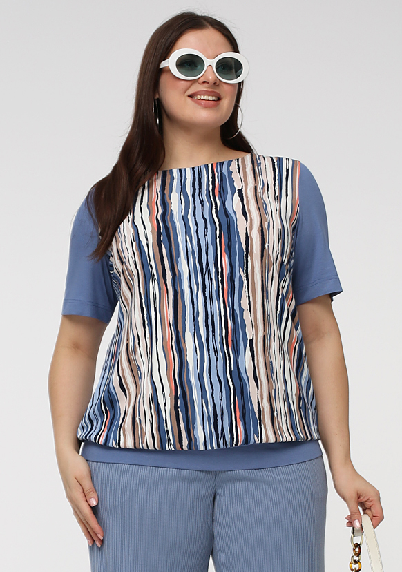 картинка Джемпер 3341 голубой(полоска) от магазина Larouge.by