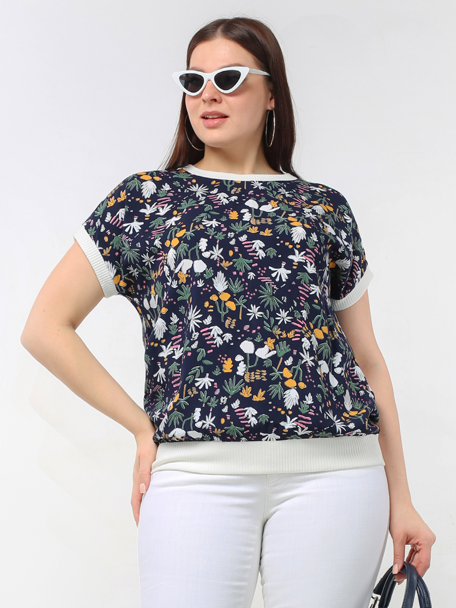 картинка Блузка 6239 синий(белый) от магазина Larouge.by