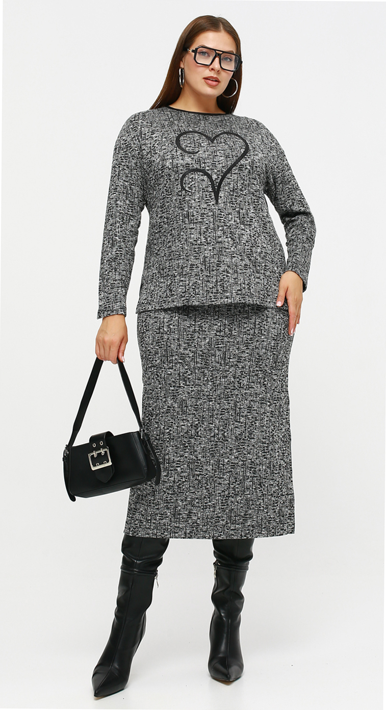 картинка Джемпер 3370 серый(меланж) от магазина Larouge.by