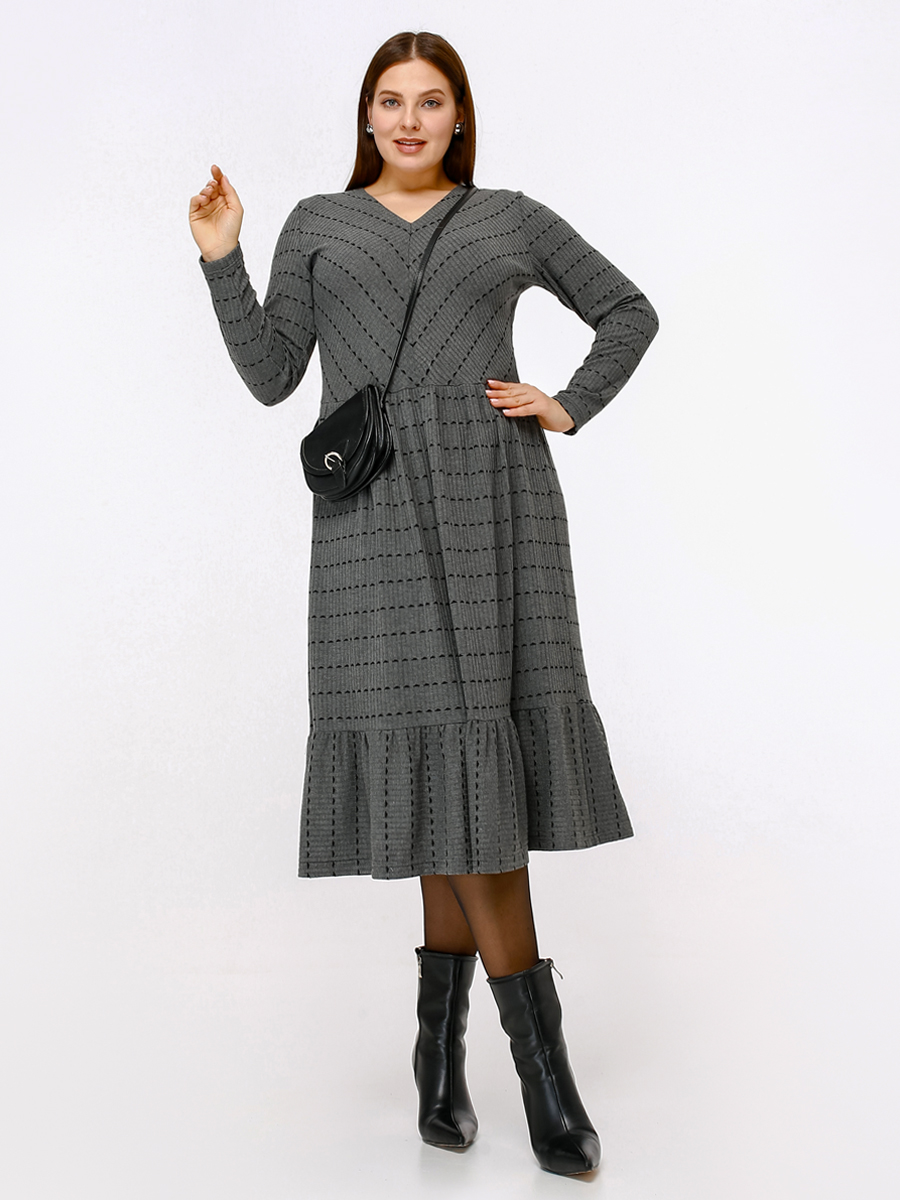 картинка Платье 5483 серый (полоска) от магазина Larouge.by