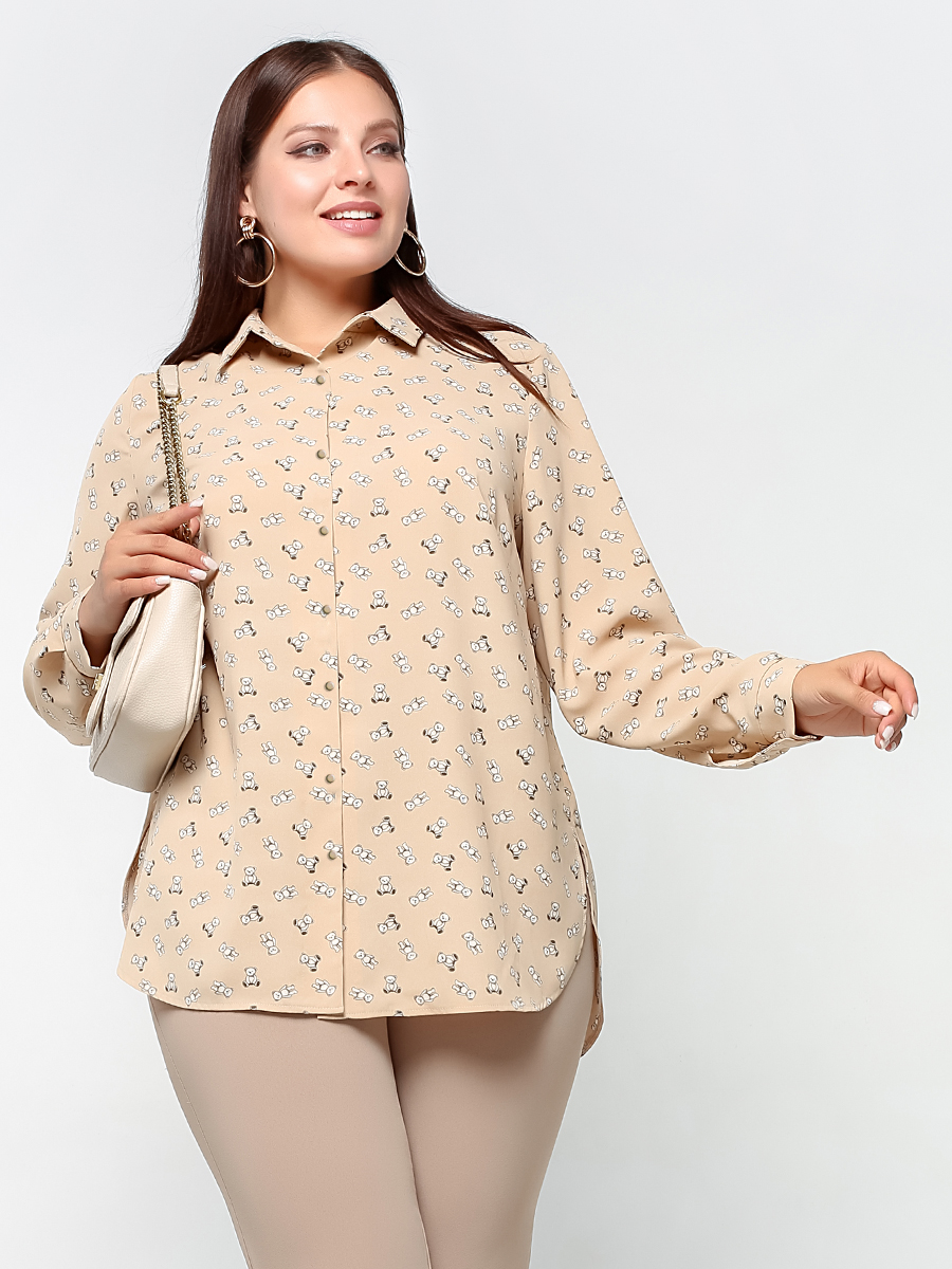 картинка Блузка 62325 бежевый(мишки) от магазина Larouge.by